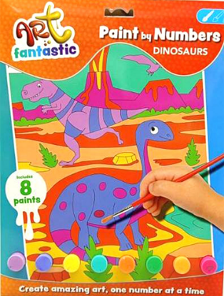 Picture of ART FANTASTIC PAINT BY NUMBERS-DINOSAURS 