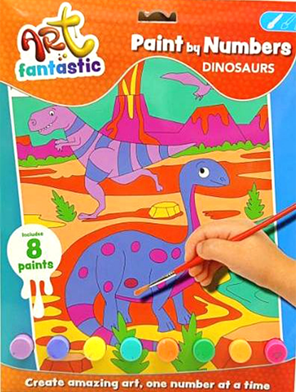Picture of ART FANTASTIC PAINT BY NUMBERS-DINOSAURS 