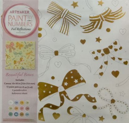 Picture of ARTMAKER PAINT BY NUMBERS FOIL REFLECTIONS-BEAUTIFUL BOWS