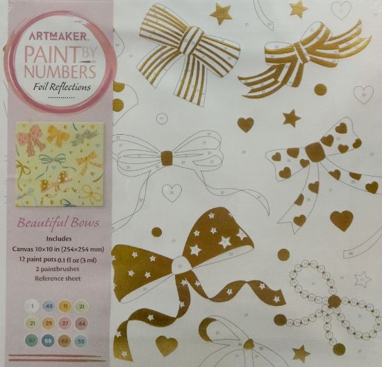 Picture of ARTMAKER PAINT BY NUMBERS FOIL REFLECTIONS-BEAUTIFUL BOWS